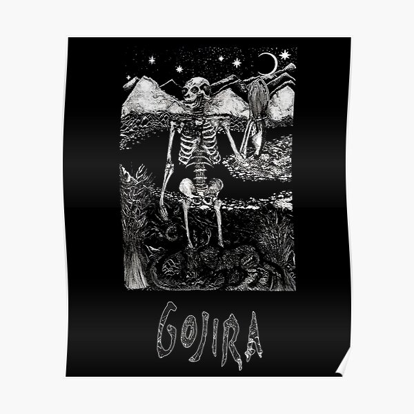 Vintage Gojira Band Skeleton  Poster RB1509 product Offical gojira band Merch