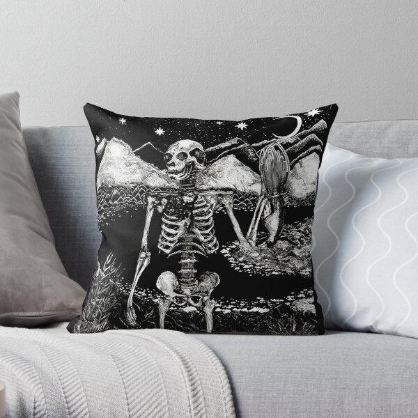 Vintage Gojira Band Skeleton  Throw Pillow RB1509 product Offical gojira band Merch