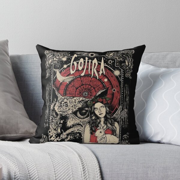 Rare Vintage Gojira Band Black Gift For Fans  Throw Pillow RB1509 product Offical gojira band Merch